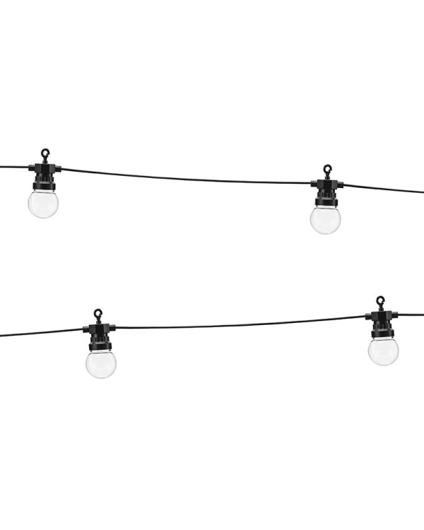 LED Festoon lights, black, 5m, doesn't contain UK plug