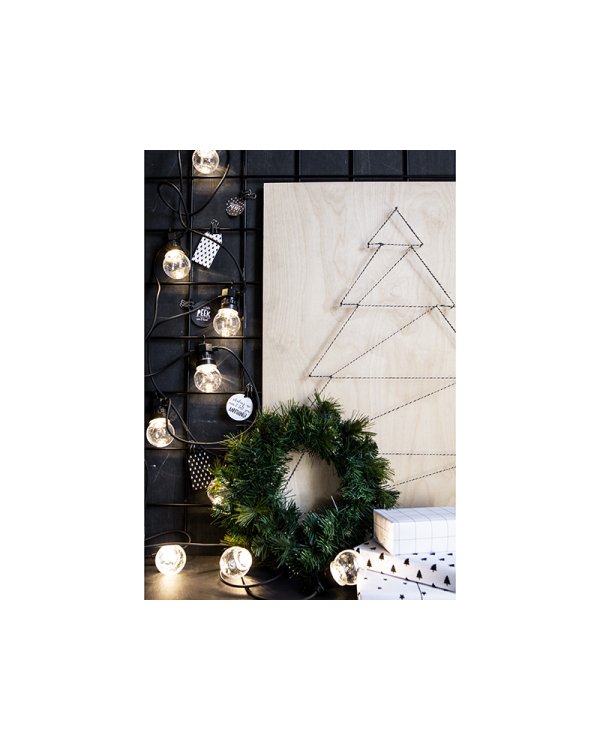 LED Festoon lights, black, 5m, doesn't contain UK plug