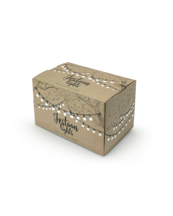 LED Festoon lights, black, 5m, doesn't contain UK plug