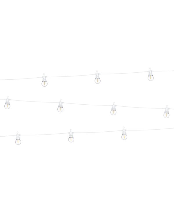 Festoon LED lights, white, 5m, doesn't contain UK plug