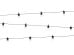 LED Festoon lights, black, 5m, doesn't contain UK plug