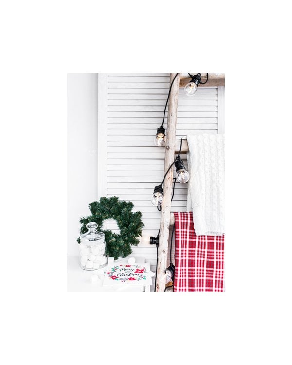 LED Festoon lights, black, 5m, doesn't contain UK plug