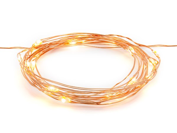 Decorative LED lights, copper, 1.90m Decorative LED lights, copper, 1.90m