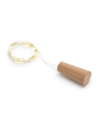 Bottle LED lights with cork, warm white, 197cm
