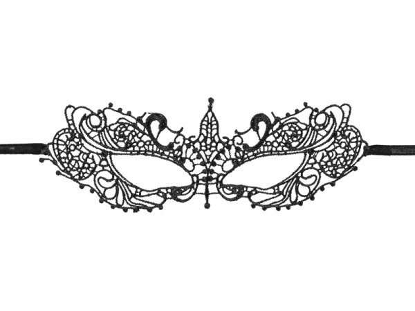 Carnival mask lace, pattern 1, black