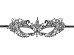 Carnival mask lace, pattern 1, black