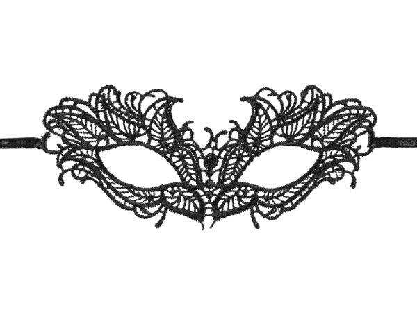 Carnival mask lace, pattern 2, black