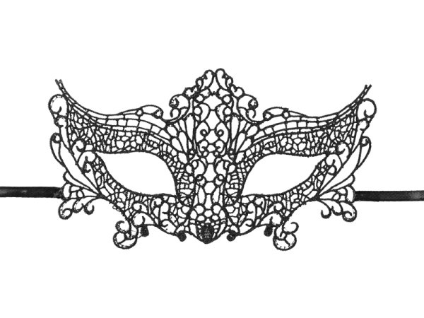Carnival mask lace, pattern 3, black