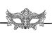Carnival mask lace, pattern 3, black