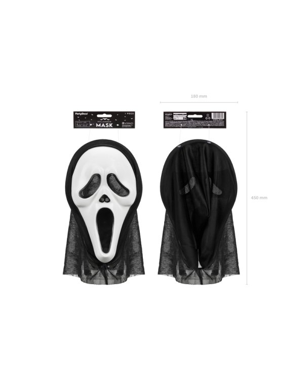 Halloween hooded mask, 18x31cm, mix