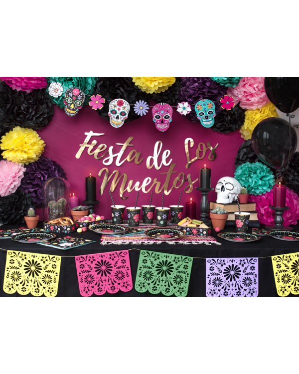 Mask Dia de Los Muertos, black, 19x28cm