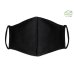 Hygienic cotton mask with silver ions, reusable, black, adult size