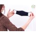 Hygienic cotton mask with silver ions, reusable, black, adult size
