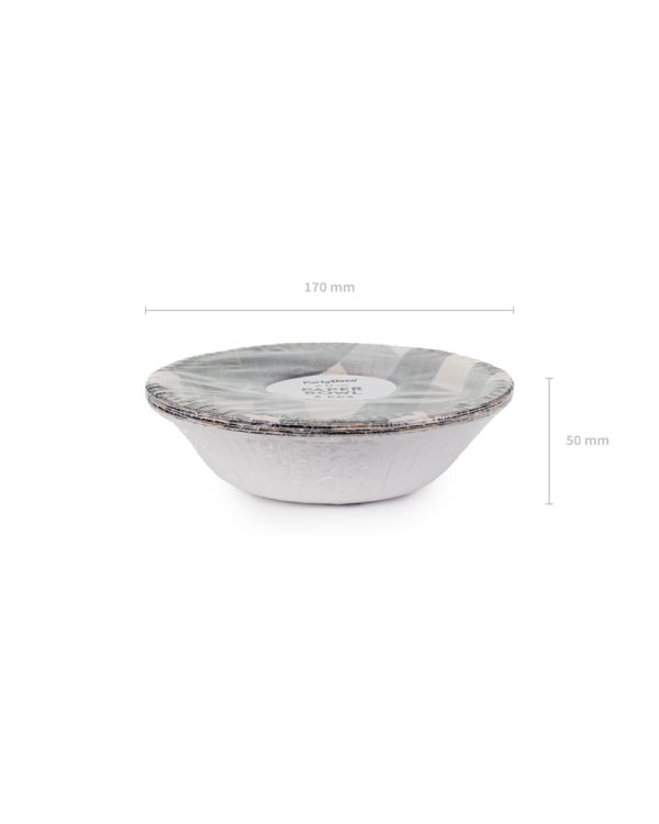 Checkered paper bowls, mix, 17x4.5 cm (1 pkt / 6 pc.)
