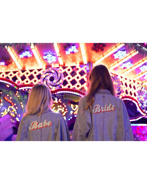 Iron on patch Bride, mix, 22x8cm