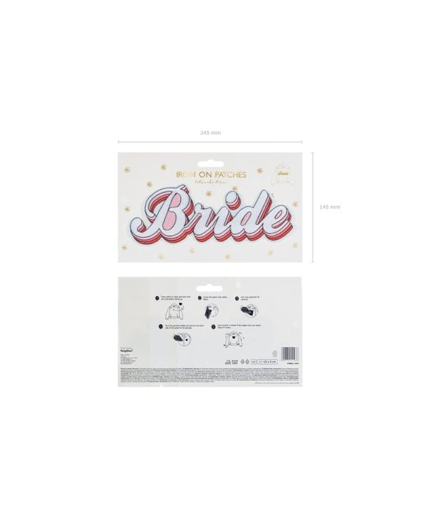 Iron on patch Bride, mix, 22x8cm