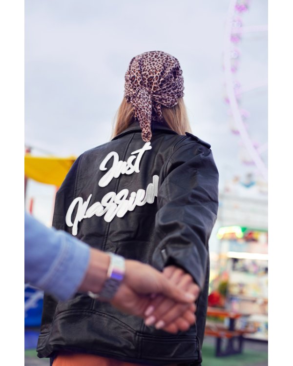 Iron on patch Just Married, white, 30x18cm