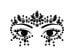 Face Decoration Crystals, black, 15x9cm