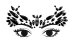 Face Decoration Crystals, black, 14.5x5.5cm