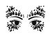 Face Decoration Crystals, black, 15x9cm