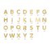 Alphabet glass stickers, gold (1 pkt / 6 pc.)