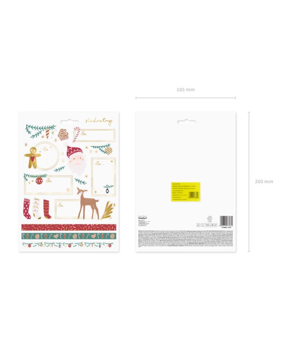 Christmas stickers Santa, mix