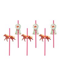 Straws Horses, 19.5 cm, mix (1 pkt / 6 pc.)