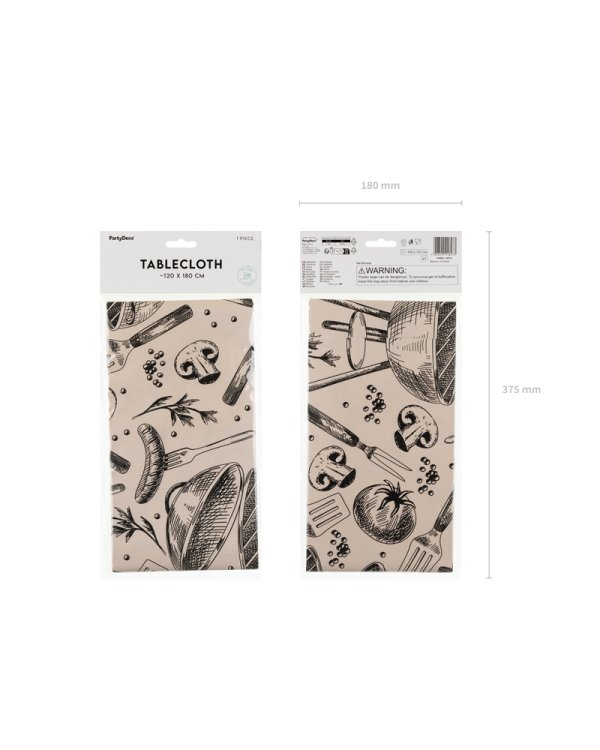 Paper tablecloth Grill, mix, 180x120 cm