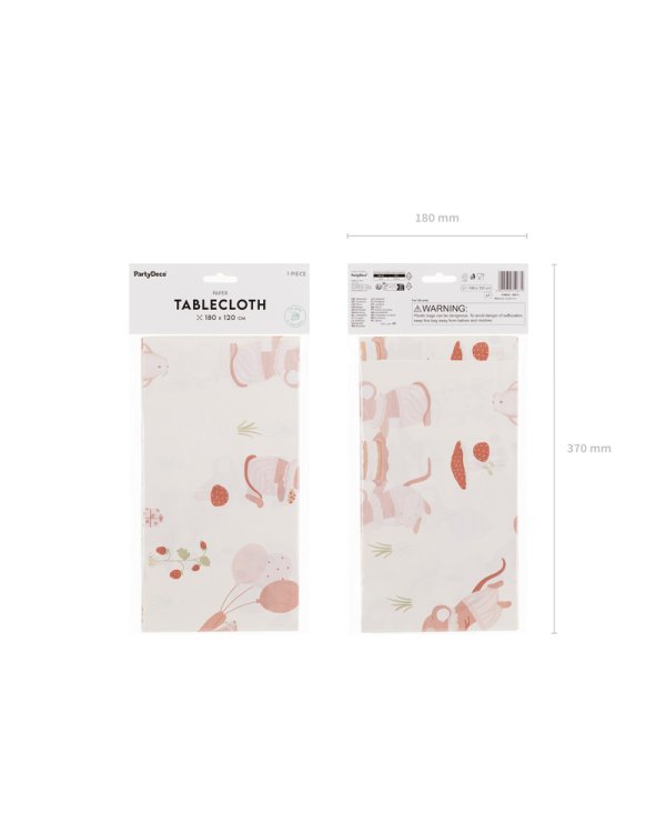Paper tablecloth Mice, 180x120 cm, mix