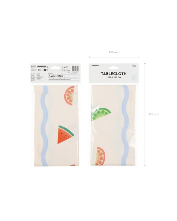 Paper tablecloth Fruits, 180x120 cm, mix