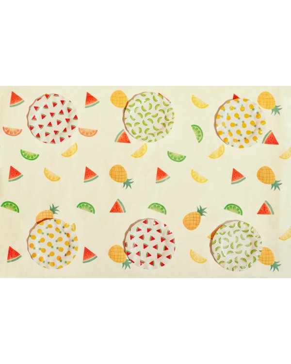 Paper tablecloth Fruits, 180x120 cm, mix