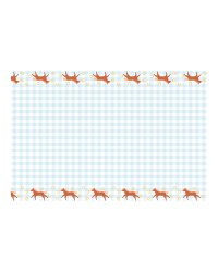 Paper Tablecloth Checkered with Horses, mix, 180x120 cm