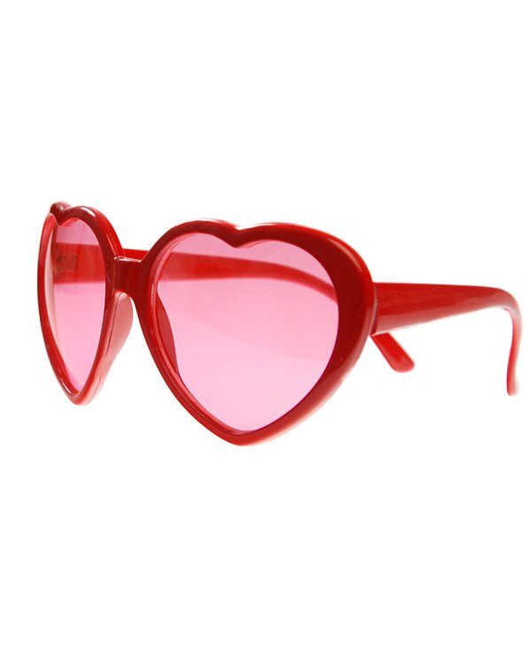 Glasses Hearts, red