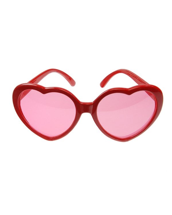 Glasses Hearts, red