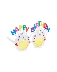 Glasses Cupcake Happy Birthday, 18.5x11.5 cm, white