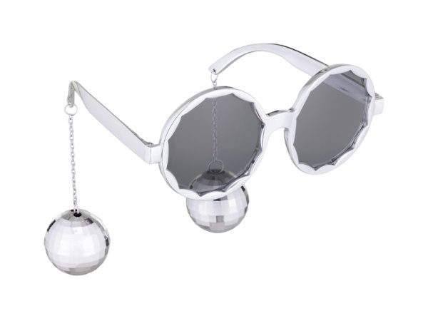 Обложка книги «Glasses Disco balls, 16x6.5 cm, silver»