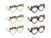 Обложка книги «Glasses Happy New Year, 17.5x8.5 cm, black-gold (1 pkt / 3 pc.)»