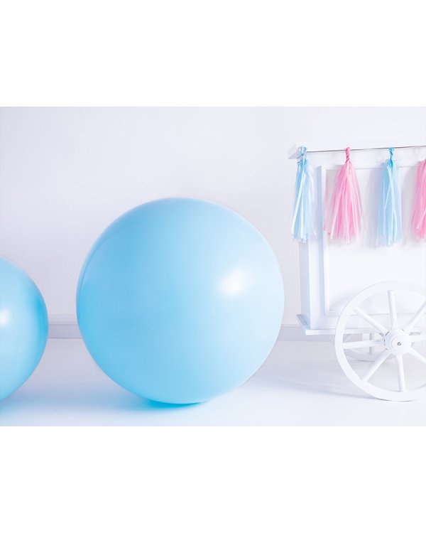 Round Balloon 1m, Pastel Light Blue