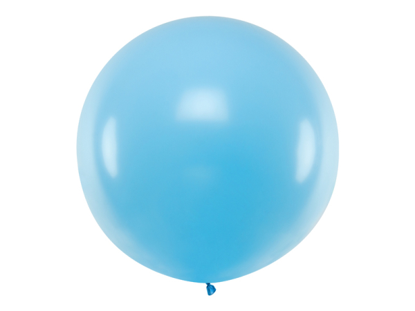 Round Balloon 1m, Pastel Sky-Blue Round Balloon 1m, Pastel Sky-Blue