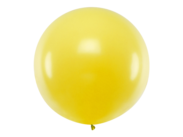 Round Balloon 1m, Pastel Yellow Round Balloon 1m, Pastel Yellow
