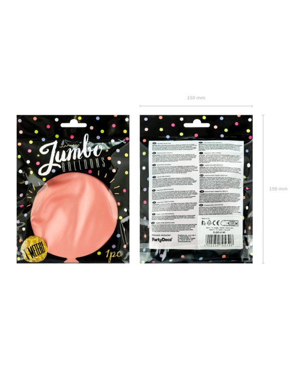 Round Balloon 1m, metallic Rose Gold