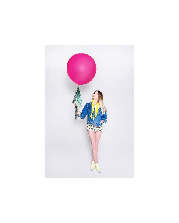 Round Balloon 1m, Pastel Fuchsia