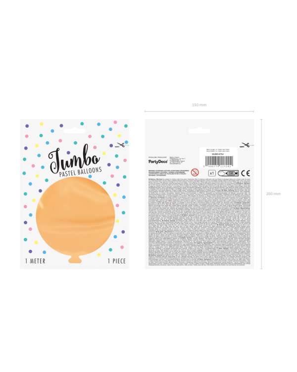 Round Ballon 1m, Pastel Light Peach