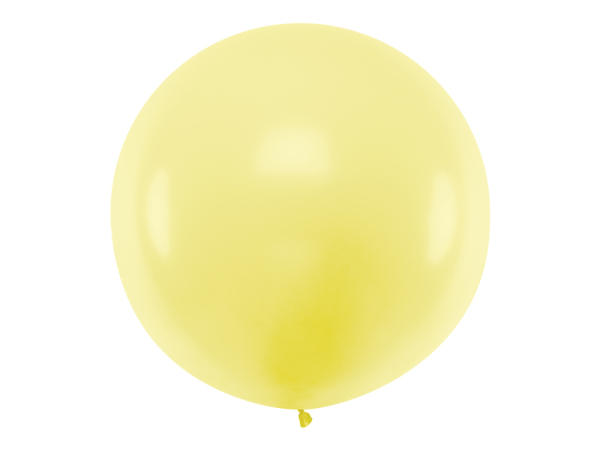 Round Balloon 1m, Pastel Light Yellow Round Balloon 1m, Pastel Light Yellow