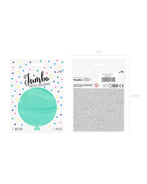 Round Baloon 1m, Pastel Light Mint