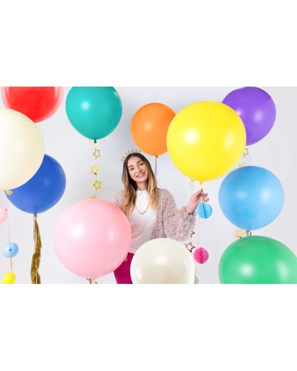 Round balloon 60 cm, Pastel Lemon Zest