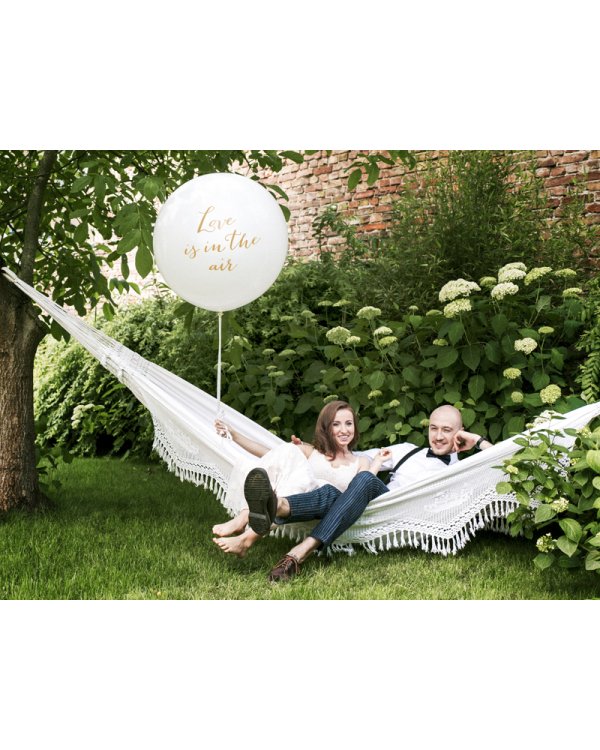 Giant Balloon 1 m, Love is in the air, white