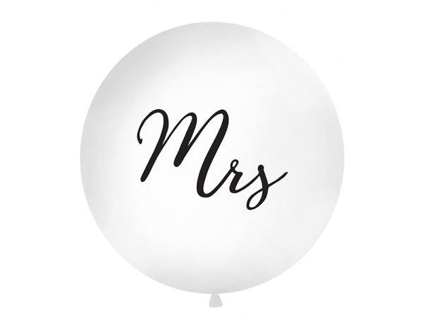 Giant Balloon 1 m, Mrs, white Giant Balloon 1 m, Mrs, white