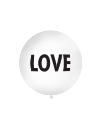 Giant Balloon 1 m, Love, white