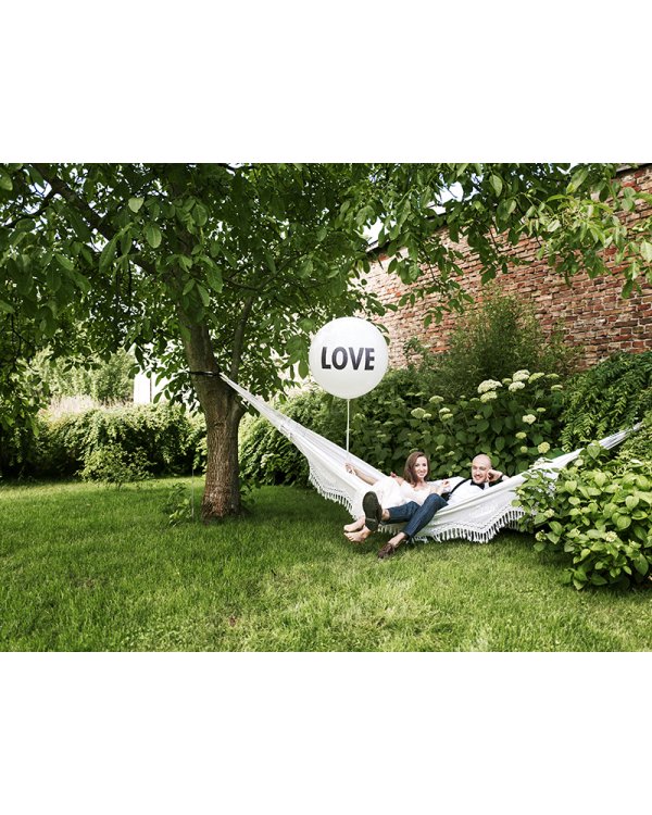 Giant Balloon 1 m, Love, white